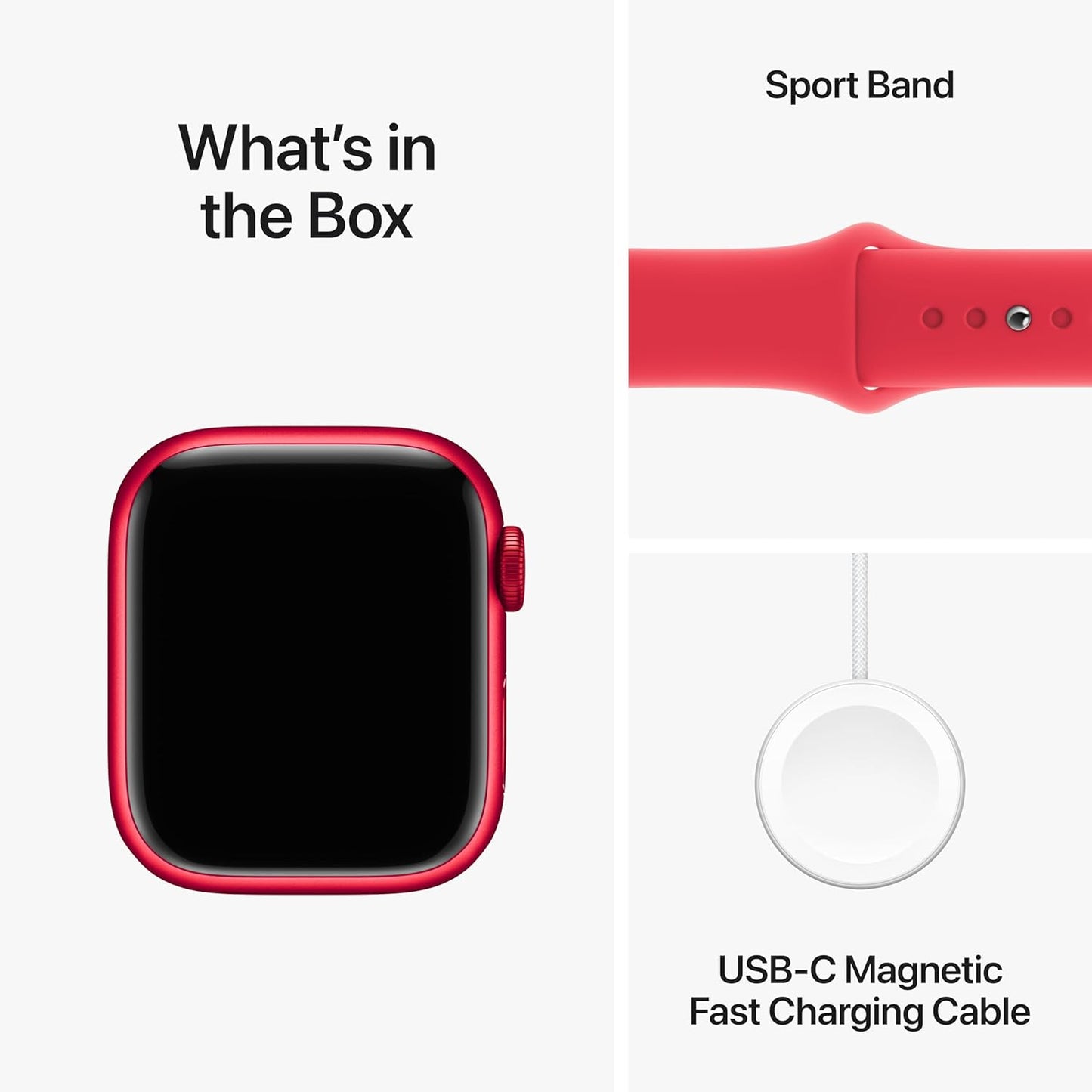 Apple Watch Series 9 [GPS 41mm] Smartwatch with (Product) RED Aluminum Case with (Product) RED Sport Band M/L. Fitness Tracker, Blood Oxygen & ECG Apps, Always-On Retina Display, Water Resistant