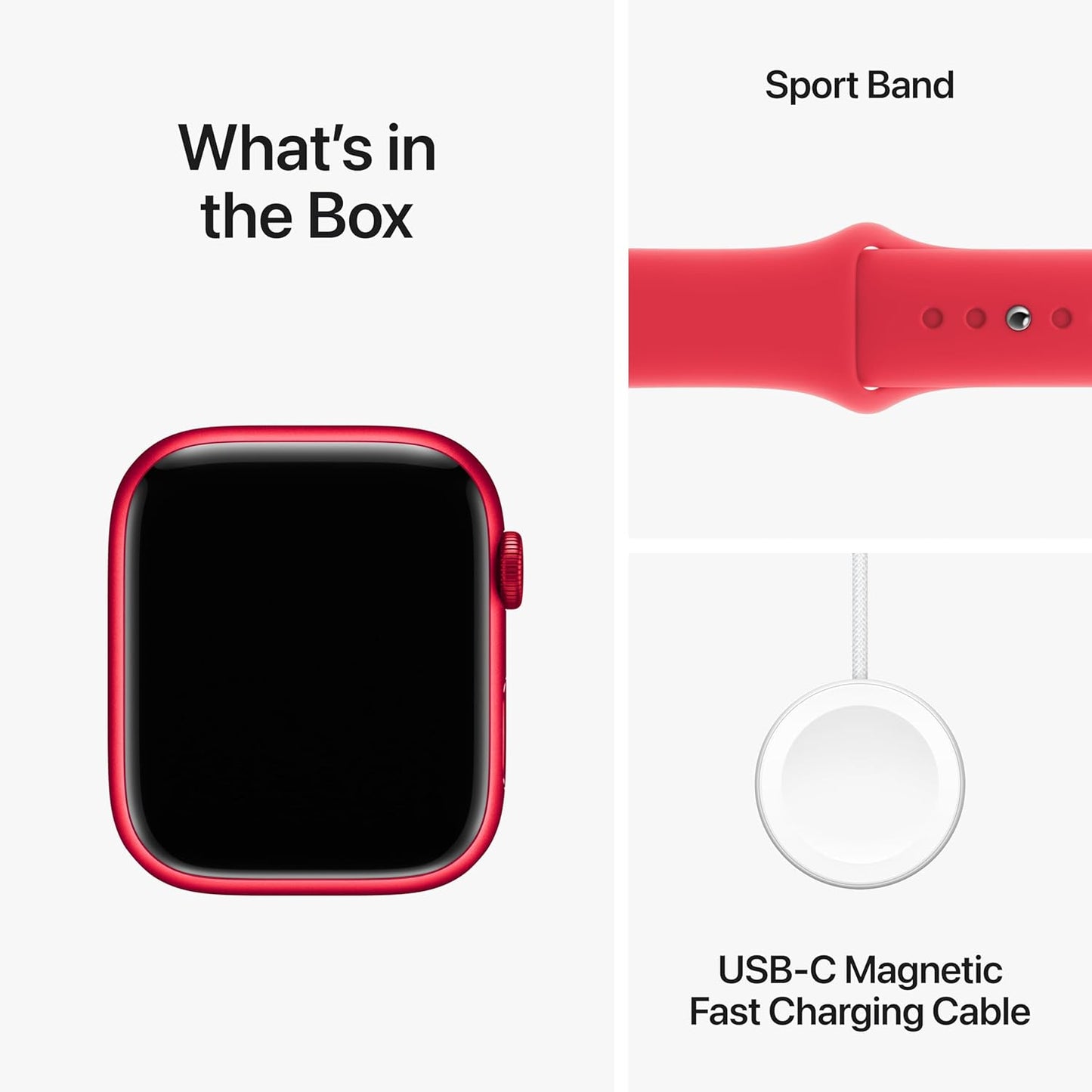 Apple Watch Series 9 [GPS 41mm] Smartwatch with (Product) RED Aluminum Case with (Product) RED Sport Band M/L. Fitness Tracker, Blood Oxygen & ECG Apps, Always-On Retina Display, Water Resistant