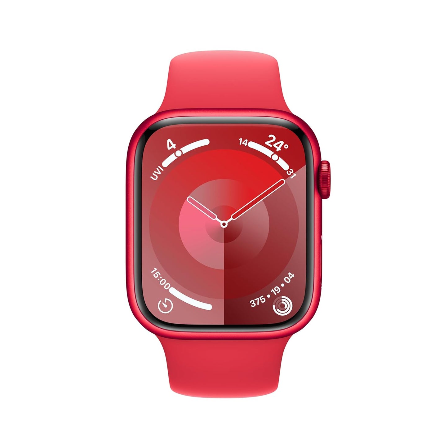 Apple Watch Series 9 [GPS 41mm] Smartwatch with (Product) RED Aluminum Case with (Product) RED Sport Band M/L. Fitness Tracker, Blood Oxygen & ECG Apps, Always-On Retina Display, Water Resistant